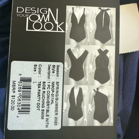 Nicole Miller designed your own look swimsuit large NWT never worn one piece - Picture 4 of 13